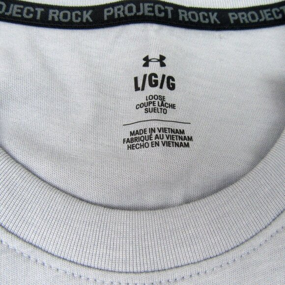 Under Armour Project Rock Payoff Bull Tank Men's Size Large Grey NEW - Picture 9 of 13